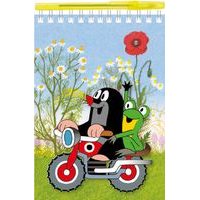 Psací sada: Blok A5 s kroužkovou vazbou + kuličkové pero - Krtek