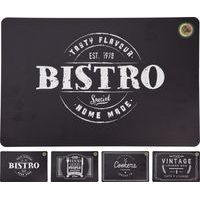 prostírání 42x29cm, ČERNÉ, 4druhy, plast