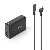 Hama USB nabíjecí stanice GaN, 3x USB-C PD, 2x USB-A (1x QC), 140 W