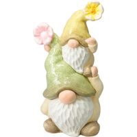 PROGARDEN Zahradní dekorace trpaslík s dítětem stojícím na rameni 20 x 16 x 39 cm KO-795250710stoj