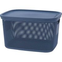 EXCELLENT HOUSEWARE Úložný koš s víkem 18 l modrá KO-027000210modr
