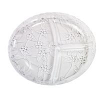 podnos d28cm KRYSTAL, dělený, brus, transp.plast