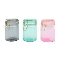 dóza 750ml, d10x15cm, 3 barvy, patentní, sklo