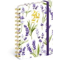 NOTIQUE Spirálový 18měsíční diář Petito – Levandule 2026/2027, 13 x 18 cm