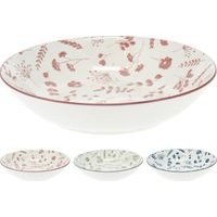 talíř d20cm hluboký, KVÍTÍ, mix barev, porcelán