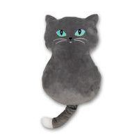 KOČKA VELKÉ OČI šedá 53 cm