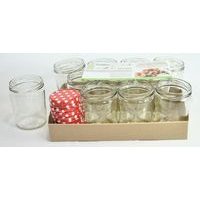 sklen.zavař. 440ml-10ks-LUNCH+10ks víček TO82 PUNTÍK