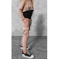 Dívčí teplákové kalhoty AFK - starorůžové