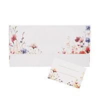 Papírová obálka kvítí s vloženou kartičkou