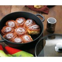 KELA Pekáč litinový s poklicí CALIDO 21 cm červená KL-11940