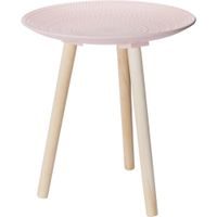 H & S COLLECTION Odkládací stolek kulatý 41 cm růžový KO-DD1200130