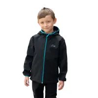 ESITO Dětská softshellová bunda DUO Turquoise - černá