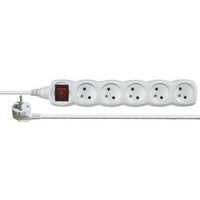 EMOS KABEL PRODLUŽOVACÍ S VYPÍNAČEM 5 ZÁSUVEK 3 M, BÍLÁ_hamashop