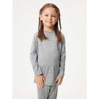 Dětské merino triko s dlouhým rukávem, Šedá