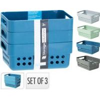 košík 3ks, 350ml, mix barev, plast