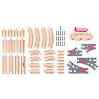 WOODY Set kolejí s točnou, 50ks