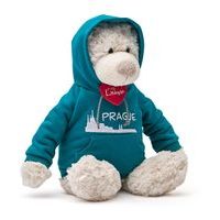 LUMPIN Medvěd Spencer, modrá mikina Praha, 36cm