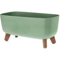 EXCELLENT HOUSEWARE Květináč na nožkách 39x19,5x22 cm zelený KO-Y89300080zele