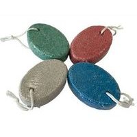 pemza ovál, 10x5,5cmx2,5cm, přírodní, závěs