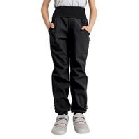 Unuo, Softshellové kalhoty s fleecem Street, Černá (Unuo Softshell kids trousers, black)