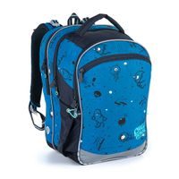 Modrý tříkomorový batoh s příšerkami na první stupeň ZŠ Topgal COCO 21017 B