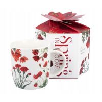 hrnek 400ml SPRING-červené květy, porcelán, DB