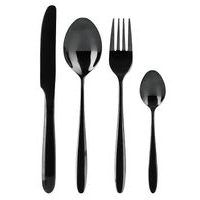 EXCELLENT HOUSEWARE Sada příborů nerez 24 ks ČERNÁ KO-CC4100950