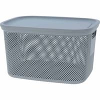 EXCELLENT HOUSEWARE Úložný koš s víkem 18 l šedá KO-027000210seda