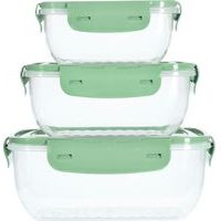 EXCELLENT HOUSEWARE Dóza na potraviny sada 3 ks světle zelená KO-024001560svze