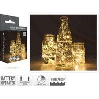 řetěz 95cm, 20LED, teplá bílá, voděodolné, časovač