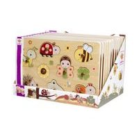 Dřevěné puzzle, 9 dílků, 2 druhy, DP12