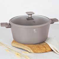 BERLINGERHAUS Kastrol s titanovým povrchem a poklicí 24 cm Leonardo Nordic Collection BH-8301