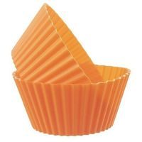 form.d 5,5cm, 6ks, na muffiny oranžová, silikon