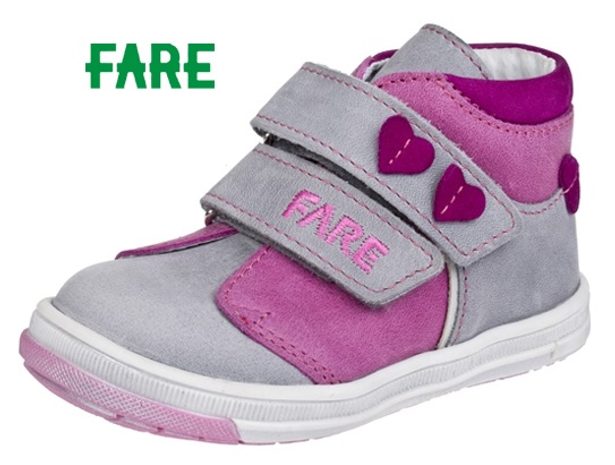 Detská celoročná obuv FARE 2127153 šedo-růžová