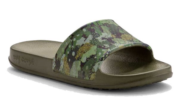 COQUI dětské pantofle TORA PRINTED armádní zelená