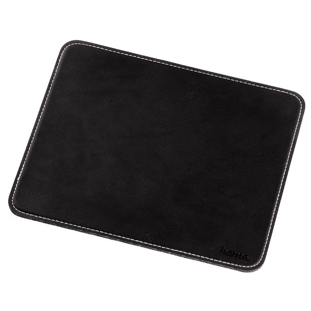 Hama mouse Pad with Leather Look, black