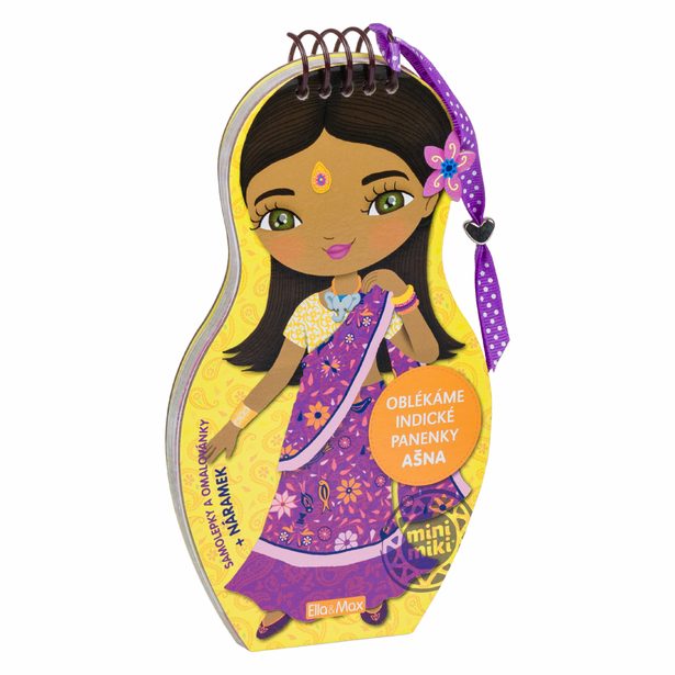Oblékáme indické panenky AŠNA – Omalovánky Baagl