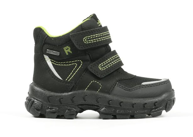 Dětské zimní boty s membránou Richter - Black/Lime