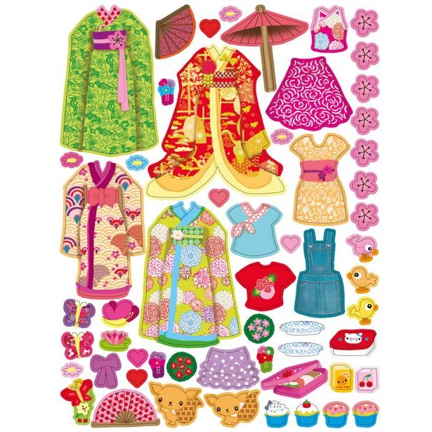 Šaty pre AKIKO ─ Kniha samolepiek Baagl