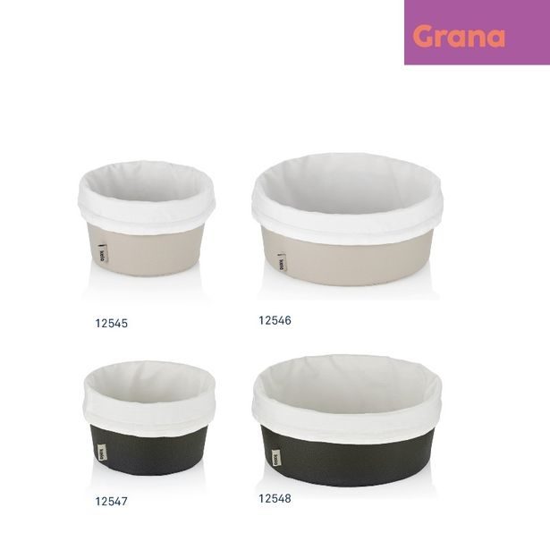 KELA Košík na chleba Grana PU kůže stříbrná šedá 11,0cm 19,0cm KL-12545