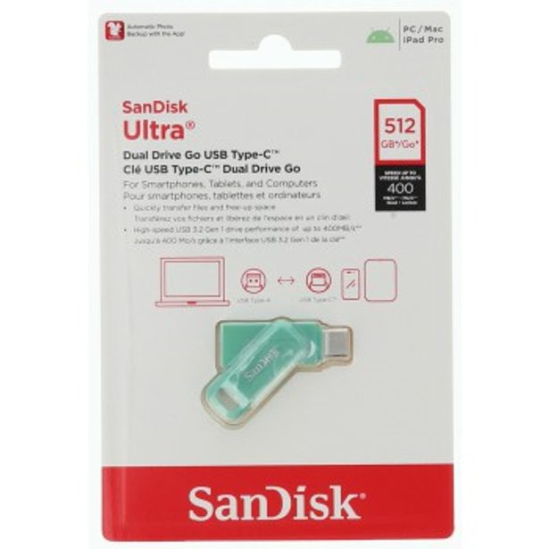 SanDisk Ultra Dual Drive Go USB Type- C, Absinthe zelená 512GB