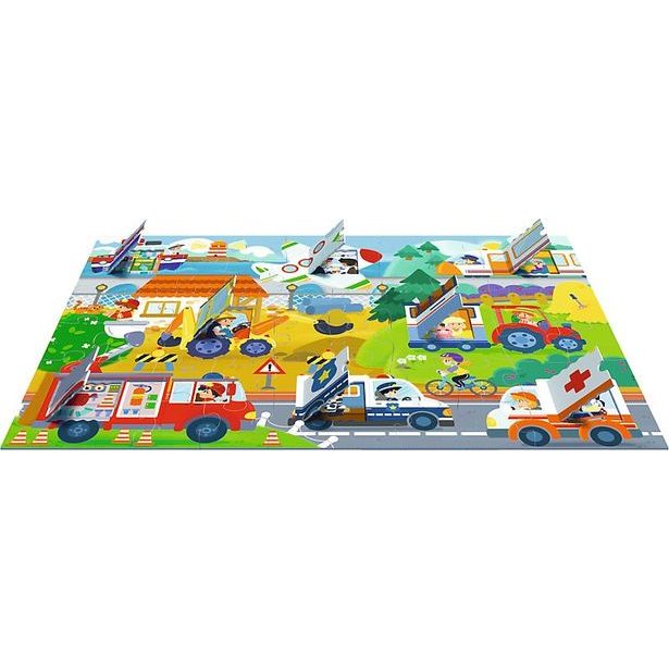 Puzzle s otvíracími okénky 36dílků - Dopravní prostředky