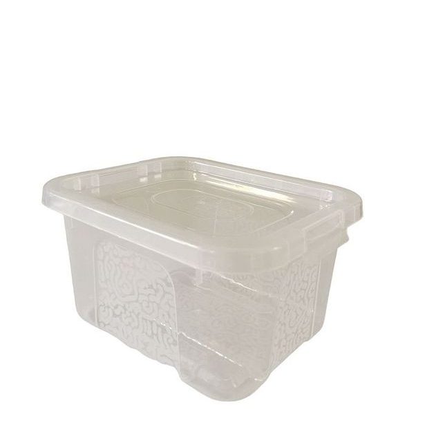 box 2,0l+víko, plný, 20x15x10cm, transp.RASTR, MULTIBOX, plast