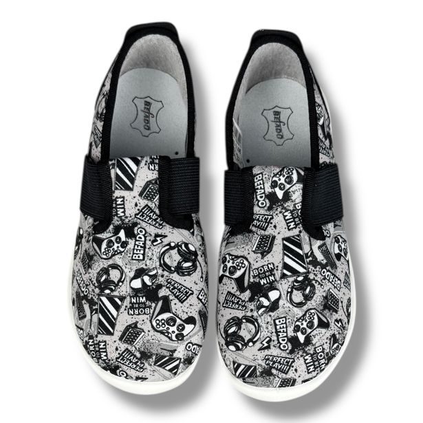 Chlapecká BAREFOOT domácí obuv Befado Softer 901X024 - šedé, play