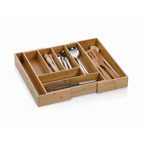 KELA Příborník rozkládací KALMA bambus 35-58x43x6,5cm KL-12013