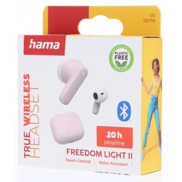 Hama Bluetooth sluchátka Freedom Light II, pecky, růžová