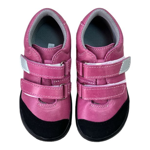 Dětská celoroční obuv Jonap BAREFOOT - Růžová s okopovou špičkou