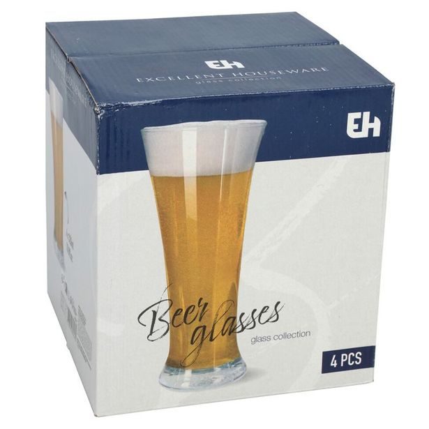 EXCELLENT HOUSEWARE Sklenice na pivo 320 ml sada 4 ks KO-YE6000530