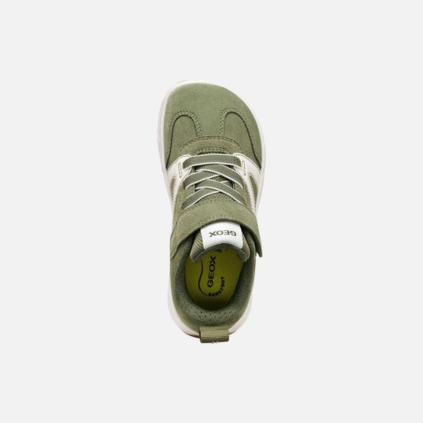 Zelené chlapecké barefoot tenisky Geox Foot-run