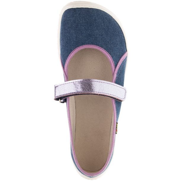 FARE BARE dívčí balerínky, papuče na suchý zip - modré